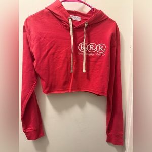 Blank company hooded crop top sweatshirt size large